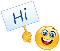 Emoticon with sign - Hi